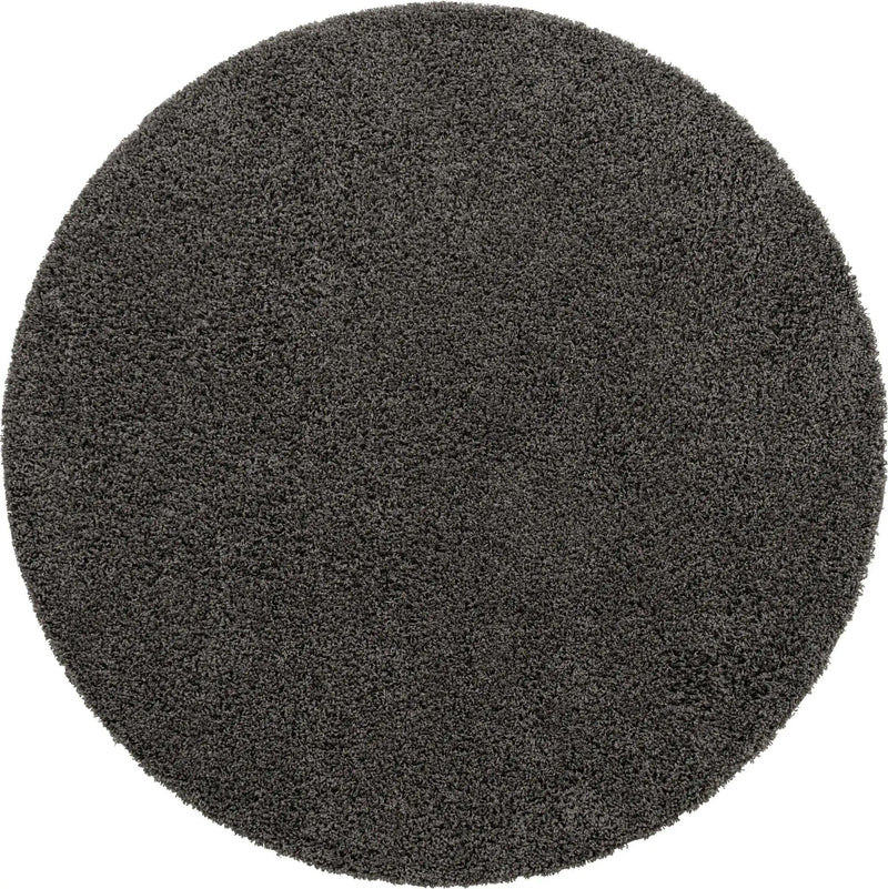 Plush Oasis Collection Area Rug - Serenity (Graphite Gray) Round Graphite Gray  lifestyle 19