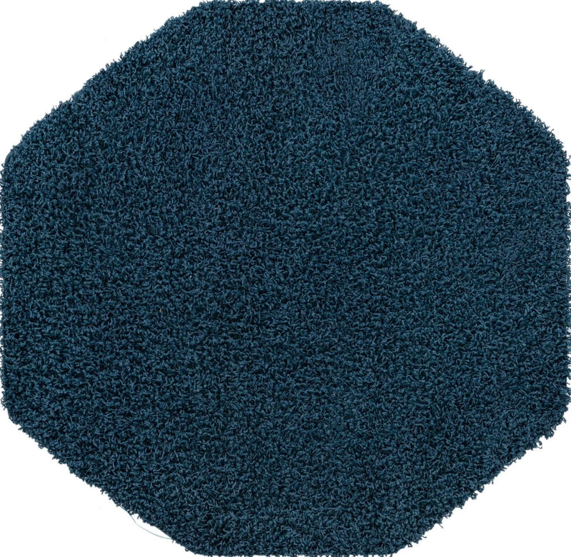 Plush Oasis Collection Area Rug - Serenity (Sapphire Blue) Octagon Sapphire Blue  lifestyle 28