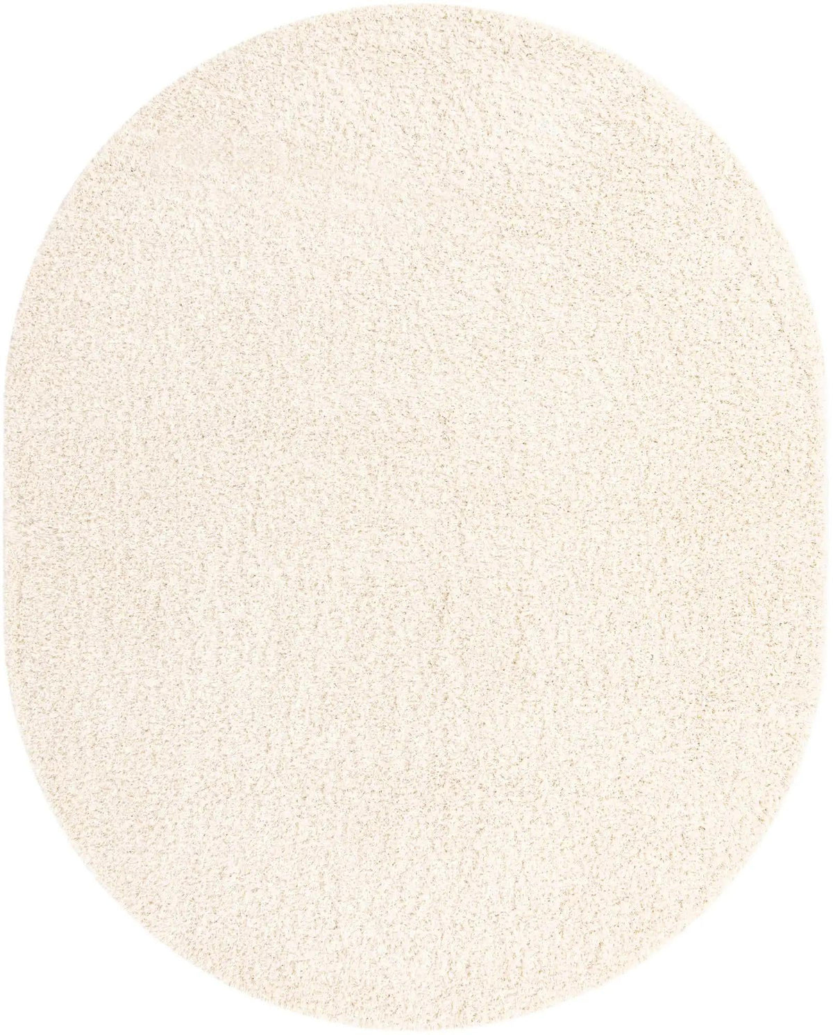 Plush Oasis Collection Area Rug - Serenity (Snow White) Oval Snow White Main