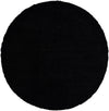 Plush Oasis Collection Area Rug - Serenity (Jet Black) Round Jet Black  lifestyle 20