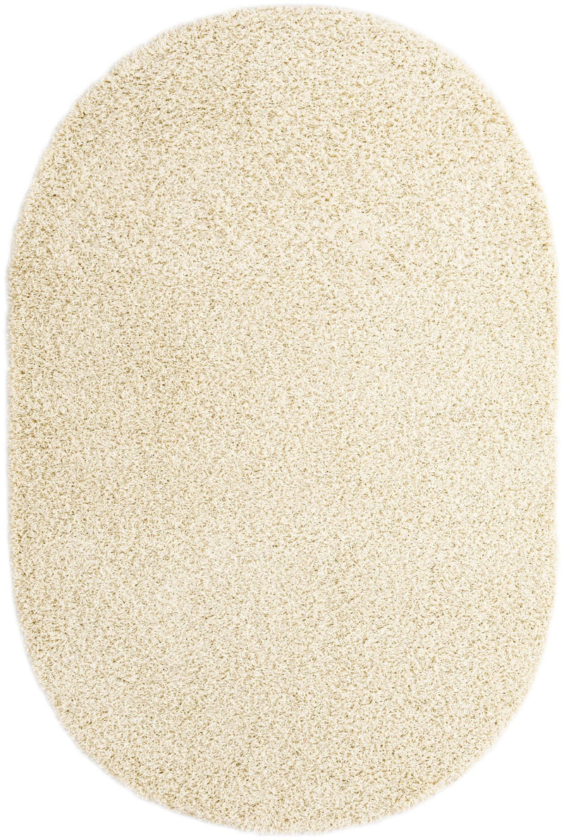 Plush Oasis Collection Area Rug - Serenity (Pure Ivory) Oval Pure Ivory  lifestyle 18