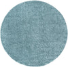 Plush Oasis Collection Area Rug - Serenity (Light Slate Blue) Round Light Slate Blue  lifestyle 12