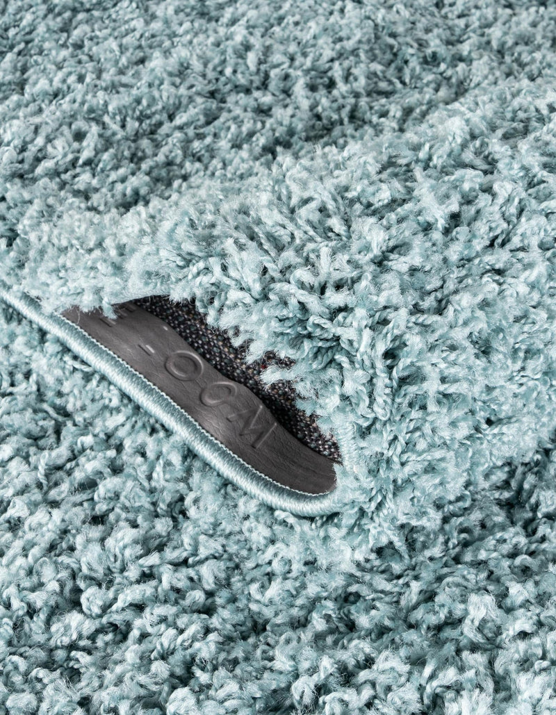 Plush Oasis Collection Area Rug - Serenity (Light Slate Blue) Oval Light Slate Blue  lifestyle 17