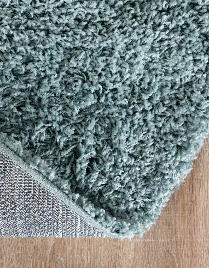 Plush Oasis Collection Area Rug - Serenity (Light Slate Blue) Oval Light Slate Blue  lifestyle 20