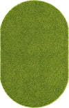 Plush Oasis Collection Area Rug - Serenity (Grass Green) Oval Grass Green  lifestyle 23