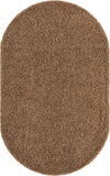 Plush Oasis Collection Area Rug - Serenity (Sandy Brown) Oval Sandy Brown  lifestyle 18