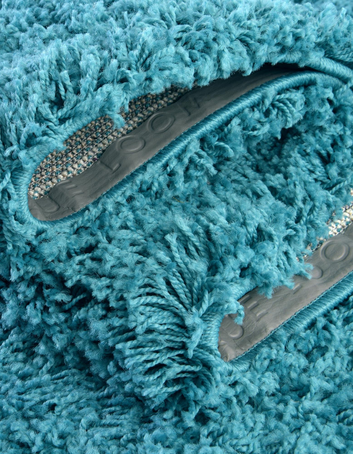 Plush Oasis Collection Area Rug - Serenity (Deep Aqua Blue) Oval Deep Aqua Blue  lifestyle 37