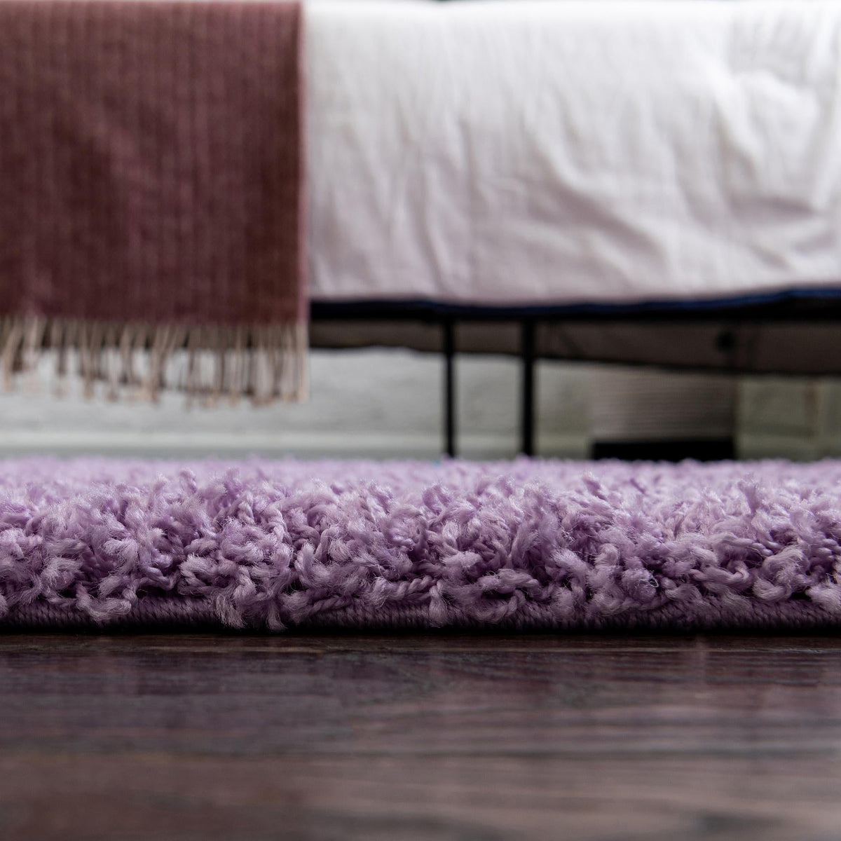 Plush Oasis Collection Area Rug - Serenity (Lilac) Oval Lilac  lifestyle 49