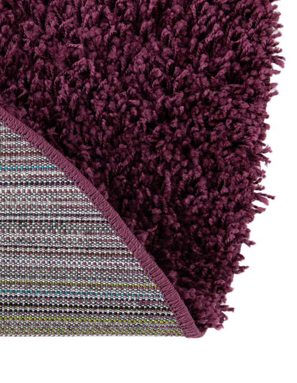 Plush Oasis Collection Area Rug - Serenity (Eggplant Purple) Oval Eggplant Purple  lifestyle 24