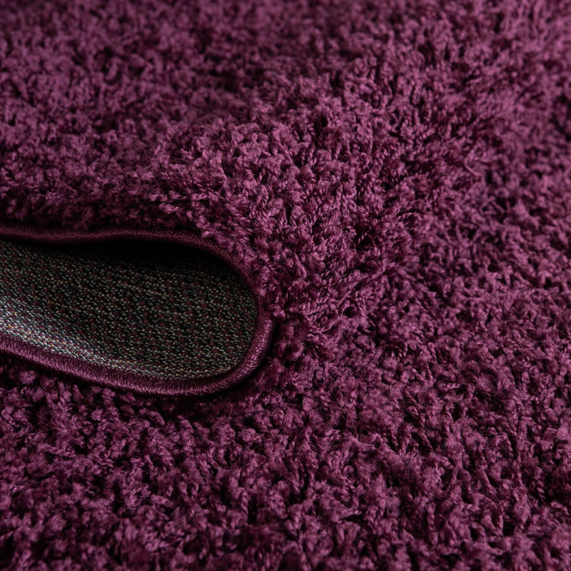 Plush Oasis Collection Area Rug - Serenity (Eggplant Purple) Oval Eggplant Purple  lifestyle 46
