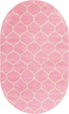 Lattice Garden Collection Area Rug -  Pergolatown (Light Pink) Oval Light Pink Main