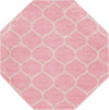 Lattice Garden Collection Area Rug -  Pergolatown (Light Pink) Octagon Light Pink Main