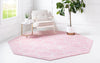 Lattice Garden Collection Area Rug -  Pergolatown (Light Pink) Octagon Light Pink  lifestyle 2
