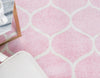 Lattice Garden Collection Area Rug -  Pergolatown (Light Pink) Octagon Light Pink  lifestyle 5