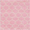 Lattice Garden Collection Area Rug -  Pergolatown (Light Pink) Square Light Pink Main