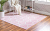 Lattice Garden Collection Area Rug -  Pergolatown (Light Pink) Square Light Pink  lifestyle 2
