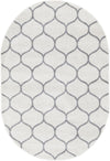 Lattice Garden Collection Area Rug -  Pergolatown (Ivory) Oval Ivory Main