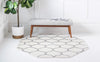 Lattice Garden Collection Area Rug -  Pergolatown (Ivory) Octagon Ivory  lifestyle 3