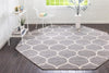 Lattice Garden Collection Area Rug -  Pergolatown (Light Gray) Octagon Light Gray  lifestyle 2