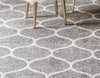 Lattice Garden Collection Area Rug -  Pergolatown (Light Gray) Octagon Light Gray  lifestyle 5