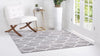 Lattice Garden Collection Area Rug -  Pergolatown (Light Gray) Square Light Gray  lifestyle 2