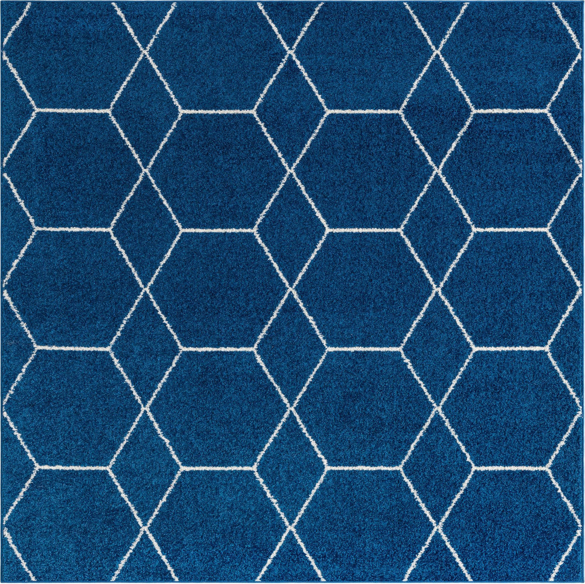 Lattice Garden Collection Area Rug - Arborville (Navy Blue) Square Navy Blue Main
