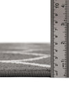 Lattice Garden Collection Area Rug -  Pergolatown (Dark Gray) Oval Dark Gray  lifestyle 7