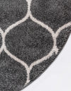 Lattice Garden Collection Area Rug -  Pergolatown (Dark Gray) Oval Dark Gray  lifestyle 13