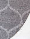 Lattice Garden Collection Area Rug -  Pergolatown (Dark Gray) Oval Dark Gray  lifestyle 19
