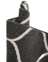 Lattice Garden Collection Area Rug -  Pergolatown (Dark Gray) Oval Dark Gray  lifestyle 25