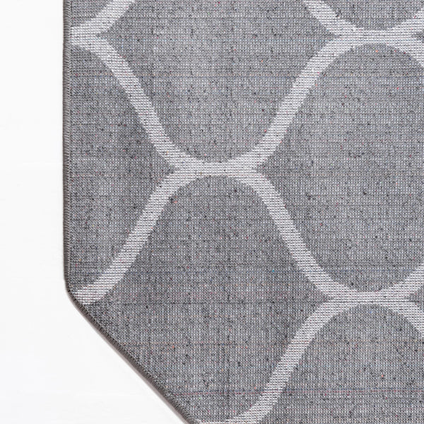Lattice Garden Collection Area Rug -  Pergolatown (Dark Gray) Octagon Dark Gray  lifestyle 16