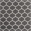Lattice Garden Collection Area Rug -  Pergolatown (Dark Gray) Square Dark Gray Main