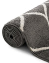 Lattice Garden Collection Area Rug -  Pergolatown (Dark Gray) Square Dark Gray  lifestyle 34