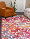 Lattice Garden Collection Area Rug -  Pergolatown (Multi) Rectangle Multi  lifestyle 25