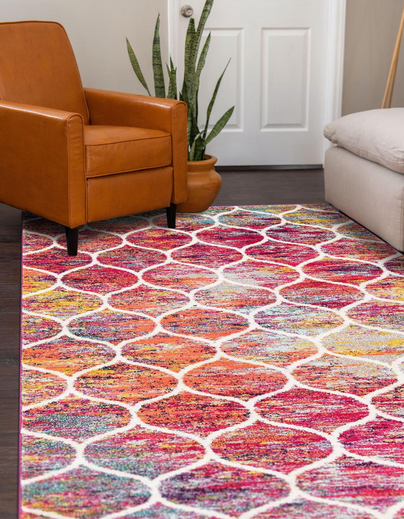 Lattice Garden Collection Area Rug -  Pergolatown (Multi) Rectangle Multi  lifestyle 25