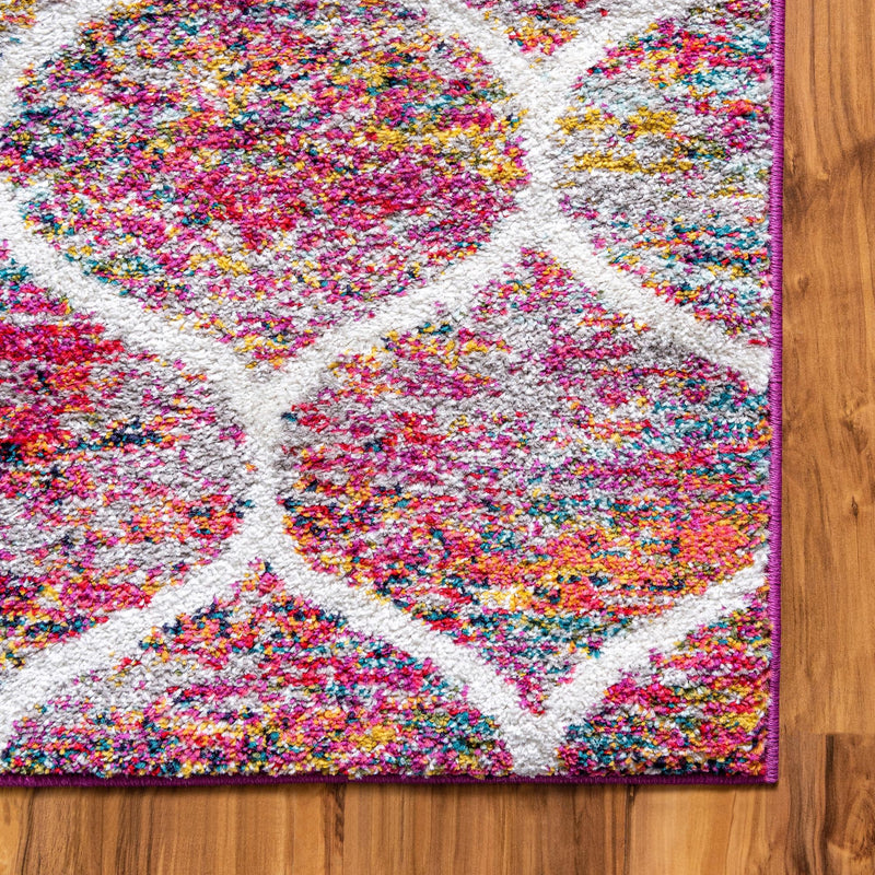 Lattice Garden Collection Area Rug -  Pergolatown (Multi) Rectangle Multi  lifestyle 32