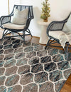 Lattice Garden Collection Area Rug -  Pergolatown (Blue Multi) Rectangle Blue Multi  lifestyle 2