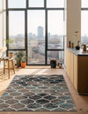 Lattice Garden Collection Area Rug -  Pergolatown (Blue Multi) Rectangle Blue Multi  lifestyle 10