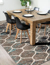 Lattice Garden Collection Area Rug -  Pergolatown (Blue Multi) Rectangle Blue Multi  lifestyle 14