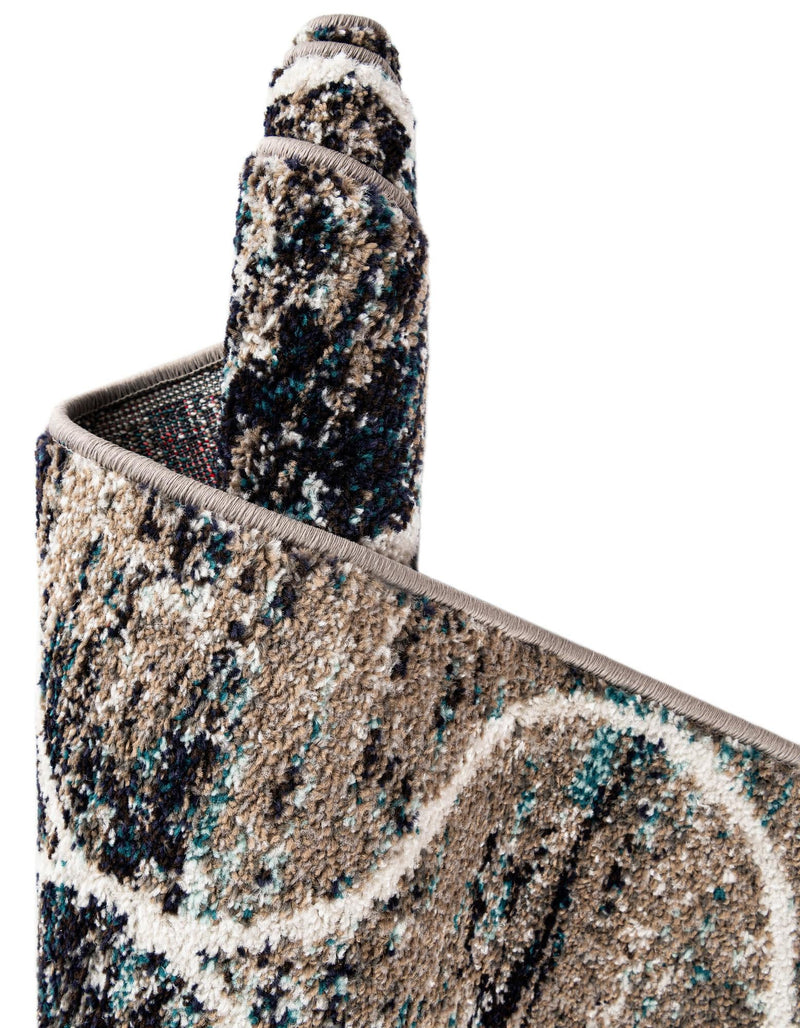 Lattice Garden Collection Area Rug -  Pergolatown (Blue Multi) Rectangle Blue Multi  lifestyle 12