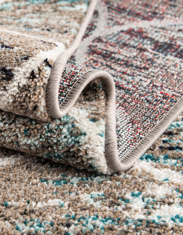 Lattice Garden Collection Area Rug -  Pergolatown (Blue Multi) Rectangle Blue Multi  lifestyle 14