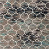 Lattice Garden Collection Area Rug -  Pergolatown (Blue Multi) Square Blue Multi Main
