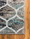 Lattice Garden Collection Area Rug -  Pergolatown (Blue Multi) Square Blue Multi  lifestyle 8