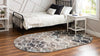 Lattice Garden Collection Area Rug -  Pergolatown (Blue Multi) Oval Blue Multi  lifestyle 3