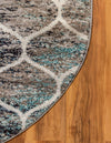 Lattice Garden Collection Area Rug -  Pergolatown (Blue Multi) Oval Blue Multi  lifestyle 8