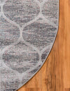 Lattice Garden Collection Area Rug -  Pergolatown (Blue Multi) Oval Blue Multi  lifestyle 9