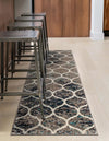 Lattice Garden Collection Area Rug -  Pergolatown (Blue Multi) Runner Blue Multi  lifestyle 9
