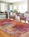 Lattice Garden Collection Area Rug - Arborville (Multi) Rectangle Multi  lifestyle 34