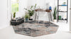 Lattice Garden Collection Area Rug - Arborville (Blue Multi) Octagon Blue Multi  lifestyle 2