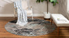 Lattice Garden Collection Area Rug - Arborville (Blue Multi) Round Blue Multi  lifestyle 6
